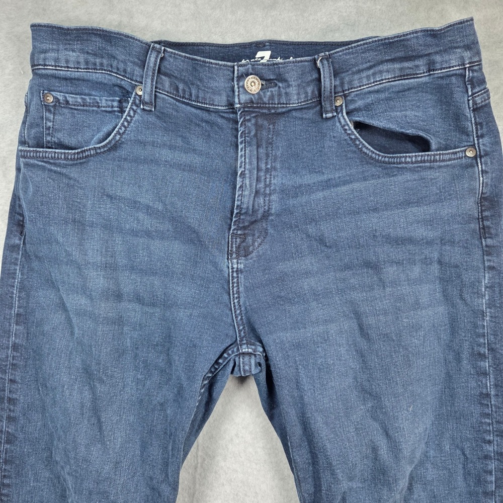 7 For All Mankind Austyn Jeans Womens 36 Dark Wash Relaxed Straight Stretch - Picture 3 of 9